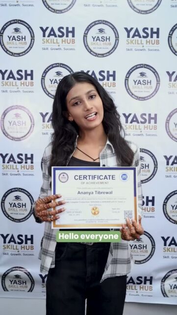 Ananya completed her Basic Computer Course at Yash Skill Hub, earned her certificate, and is now sharing her experience. 💻🏆
Learn. Grow. Succeed. — Join Yash Skill Hub! 🚀

#YashSkillHub #StudentFeedback #BasicComputerCourse #Certificate